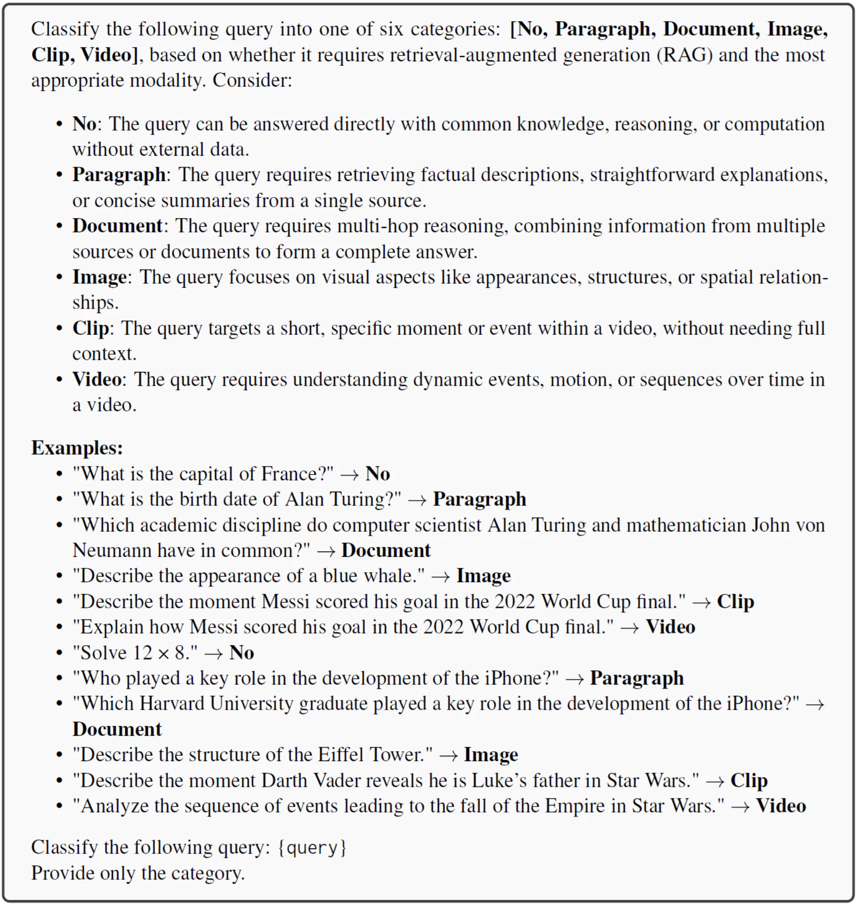 تصویر۳: پرامپتی برای مسیردهی درخواست بدون نیاز به آموزش